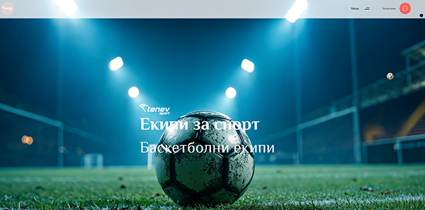 Изработка на сайт Тенев спорт